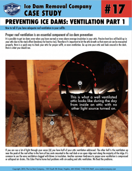 Preventing Ice Dams: Ventilation Part 1 Preventing Ice Dams: Ventilation Part 1