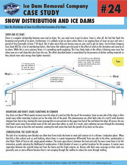 Snow Distribution and Ice Dams Snow Distribution and Ice Dams